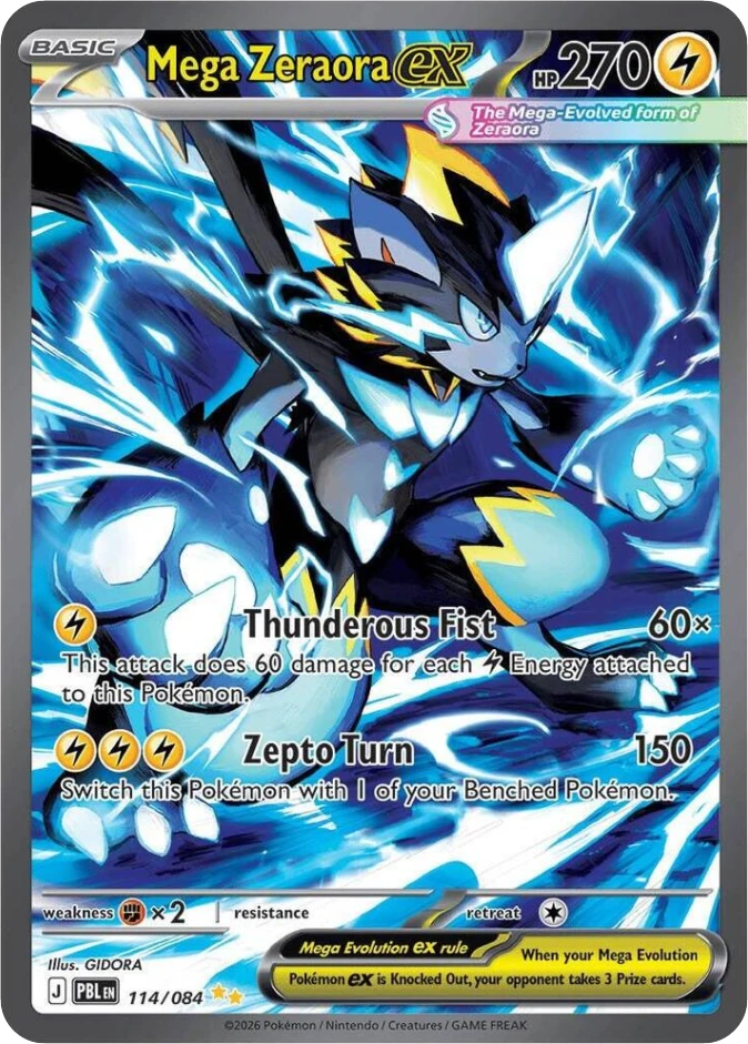 Mega Zeraora ex 114/084 Pitch Black Master Set