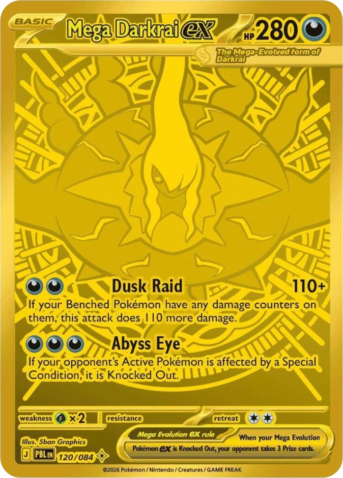 Mega Darkrai ex 120/084 Pitch Black Master Set